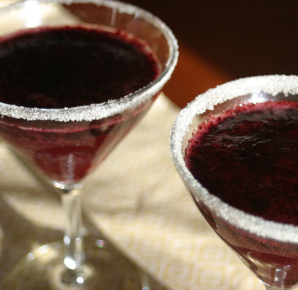 Blueberry Champagne Cocktails