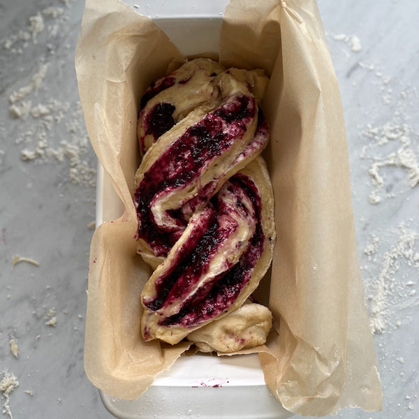 Blueberry Brioche Babka Recipe